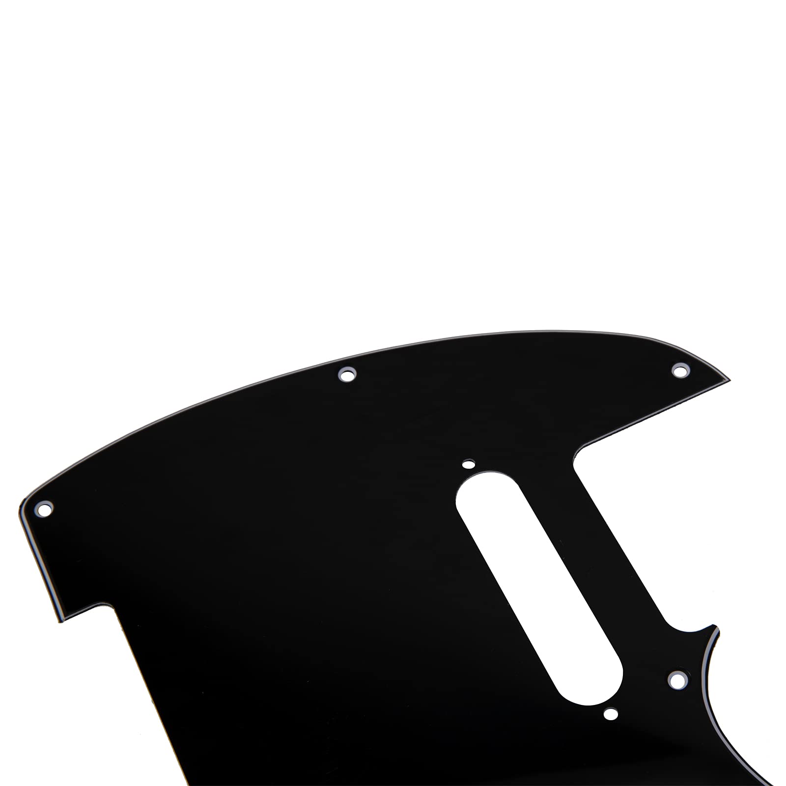 Yootones 8 Hole Tele Guitar Pickguard Scratch Plate Compatible with USA/Mexican Fender Telecaster (3Ply Black)